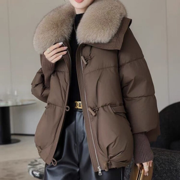 Women's Short Fur Collar Thickened Coat